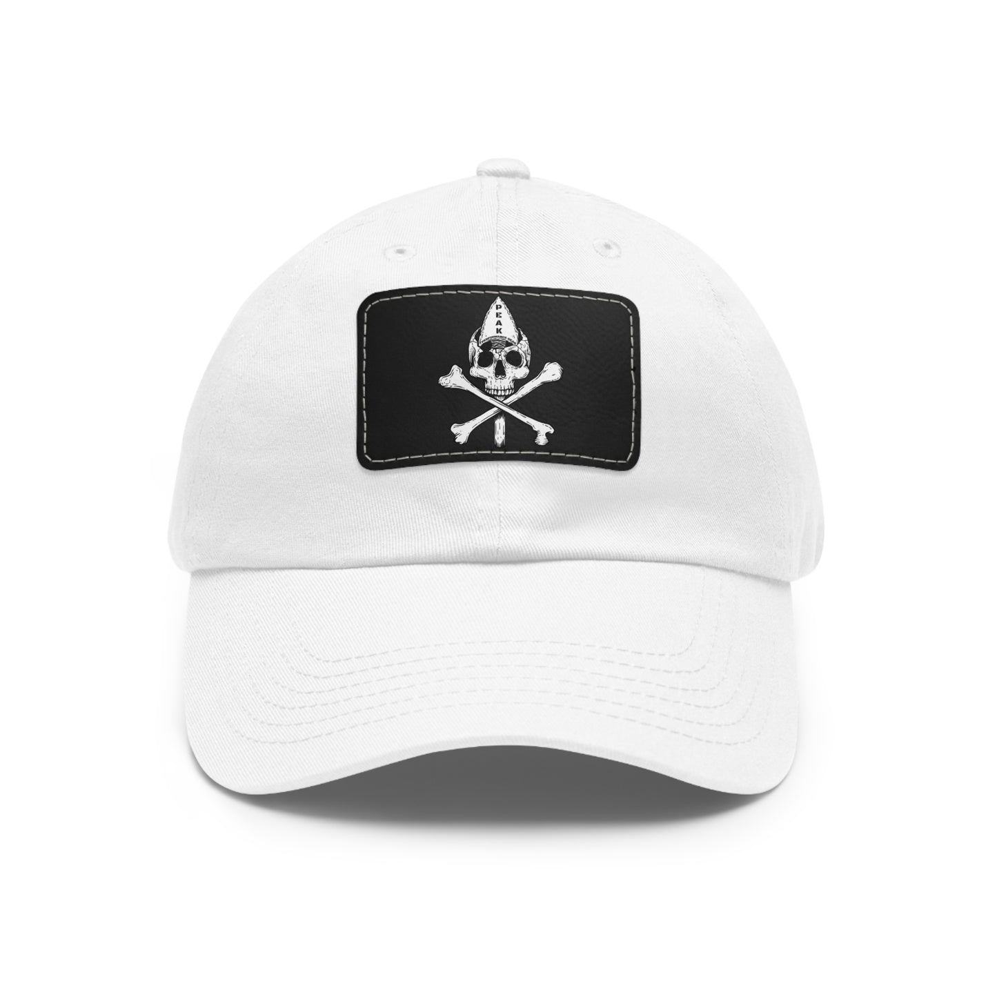 Dad Hat with Leather Patch (Rectangle)