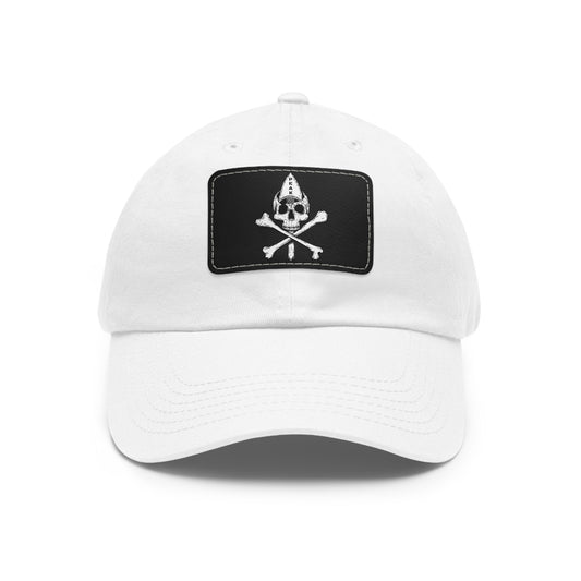 Dad Hat with Leather Patch (Rectangle)